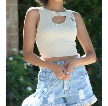 Asymmetrical Cropped Top
