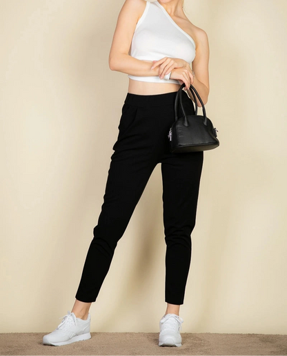 Pleat Front Tapered Trousers