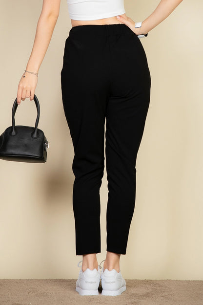 Pleat Front Tapered Trousers