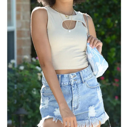 Asymmetrical Cropped Top