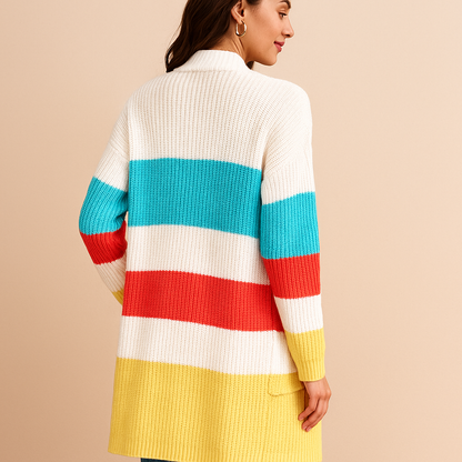 Color Block Knit Cardigan