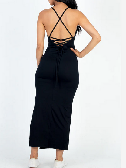 Crisscross Back Maxi Dress