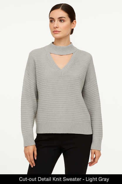 Cut-Out Detail Knit Sweater
