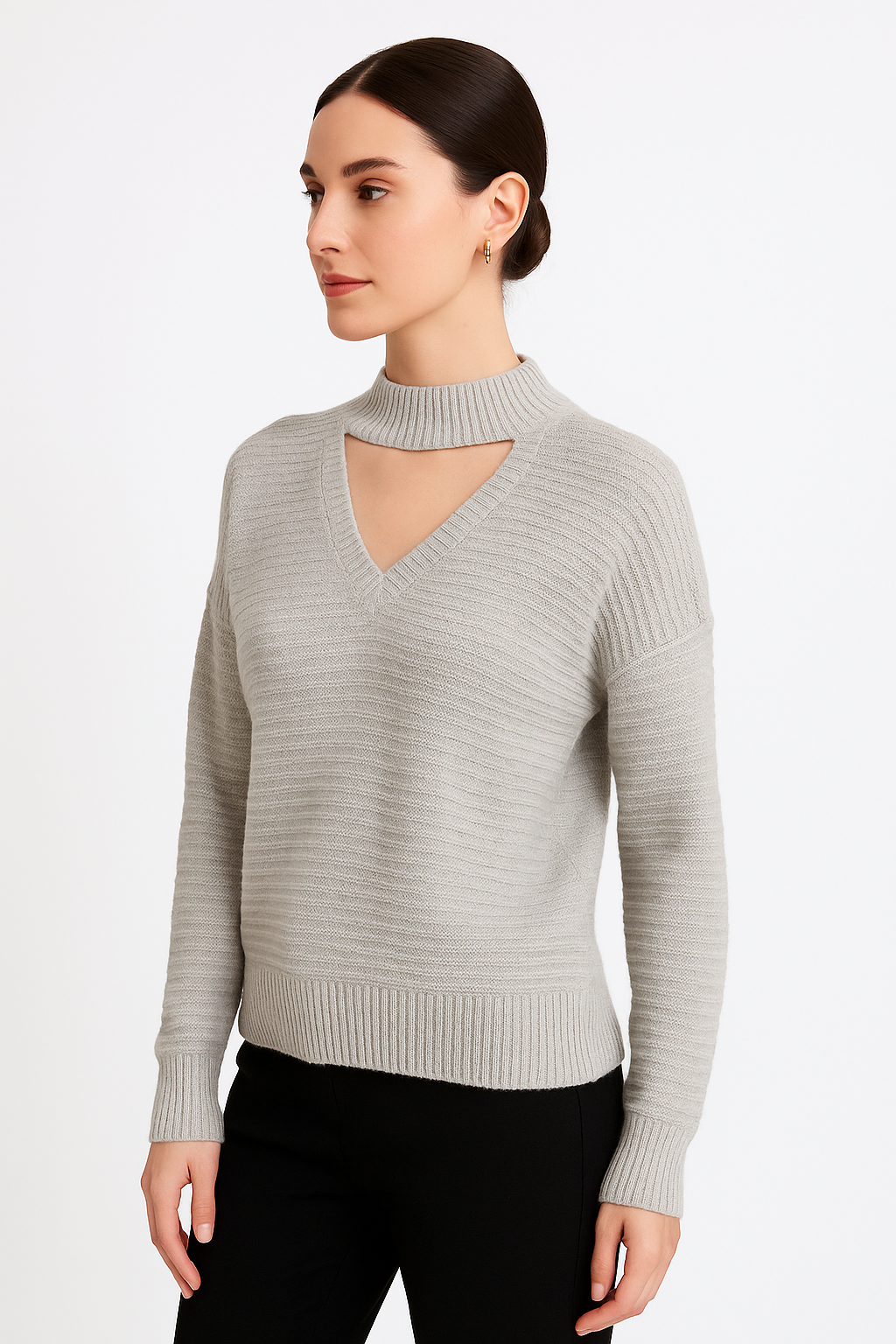 Cut-Out Detail Knit Sweater