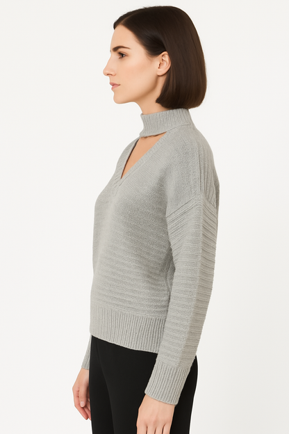 Cut-Out Detail Knit Sweater