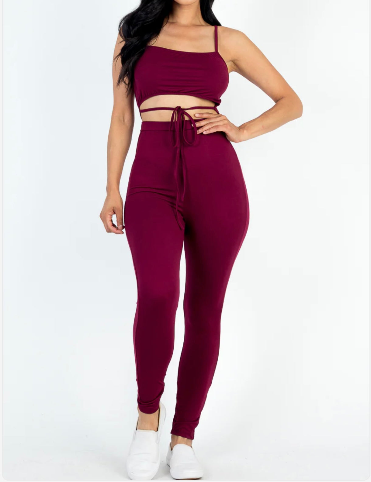 Tie Front Cut Out Jumpsuit