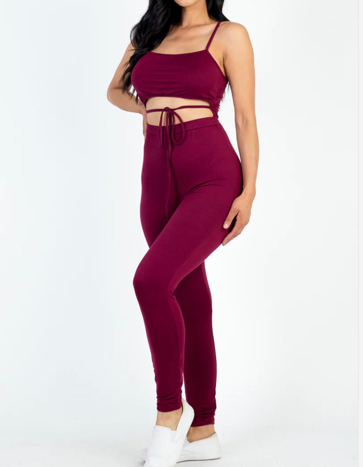 Tie Front Cut Out Jumpsuit