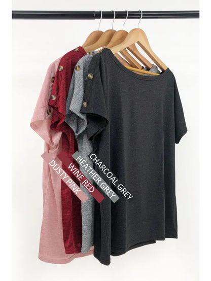 Relaxed Buttons Knit Top