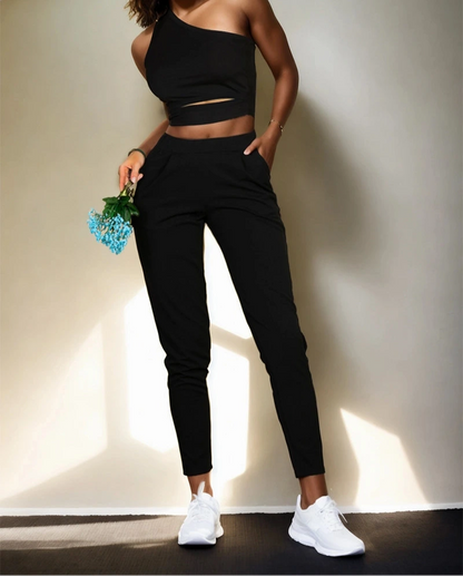 Pleat Front Tapered Trousers