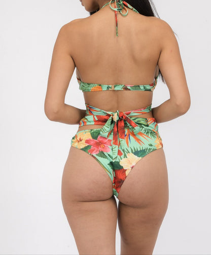 Tropical Floral Print Bikini Set
