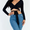 Ribbed Cross Wrap Crop Top
