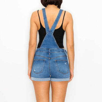 Destroyed Rolled Cuff Shortalls