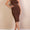 Strapless Tube Bodycon Midi Dress