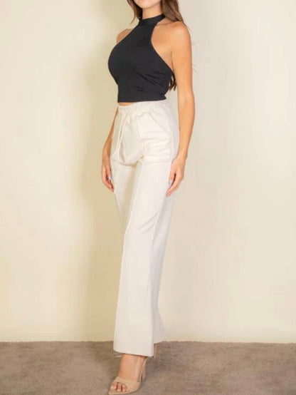 Ribbed Halter Neck Top