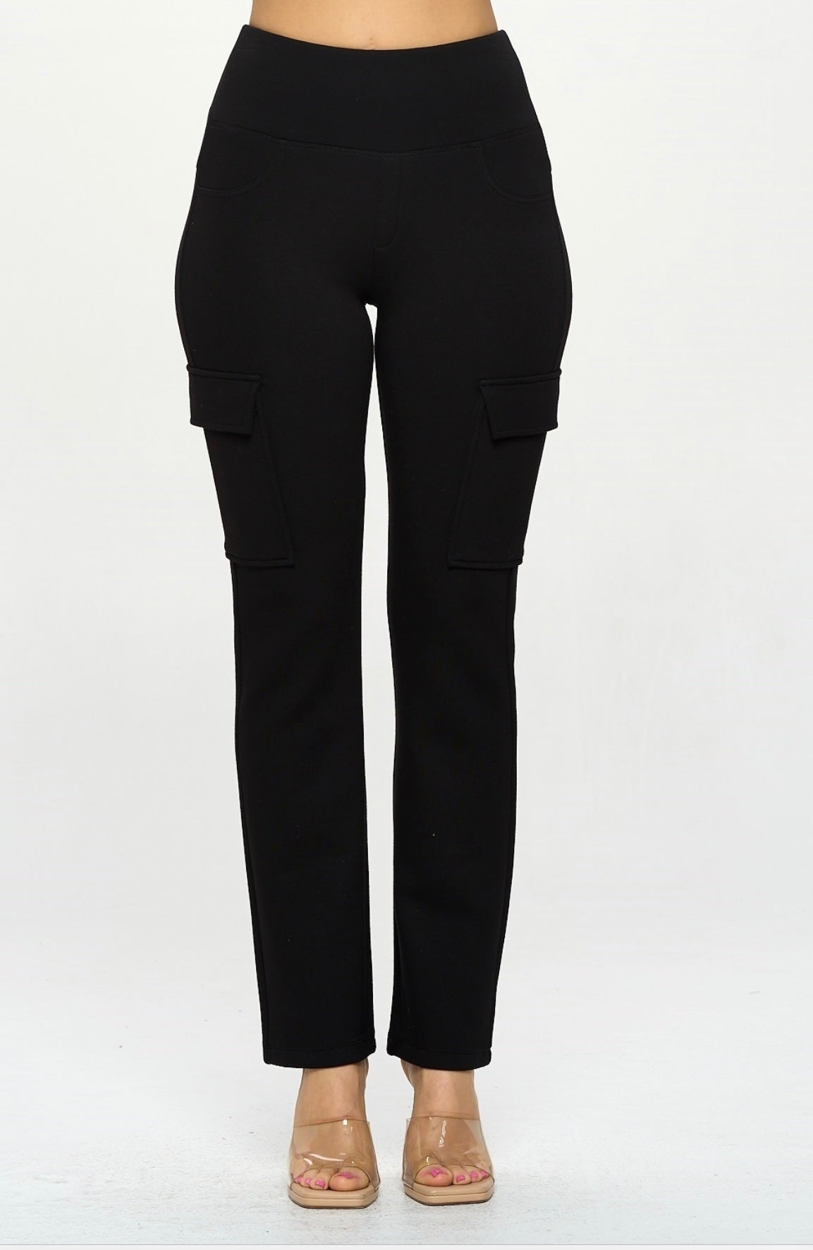 High-Waisted Cargo Pants