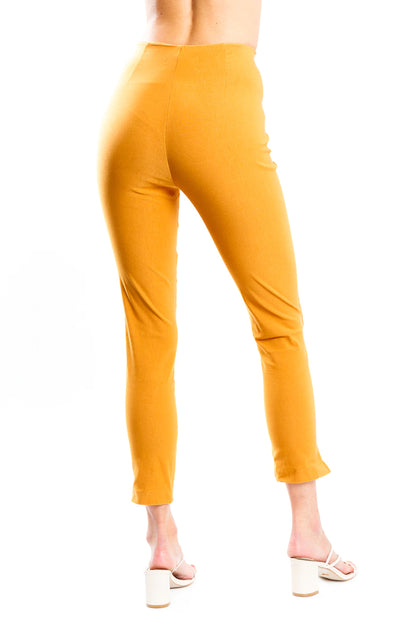 High-Waisted Ankle Slit Pant