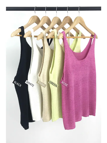 Solid Sweater Tank Top
