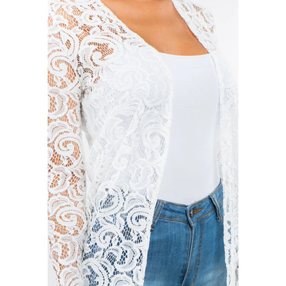 Long Sleeve Lace Cardigan