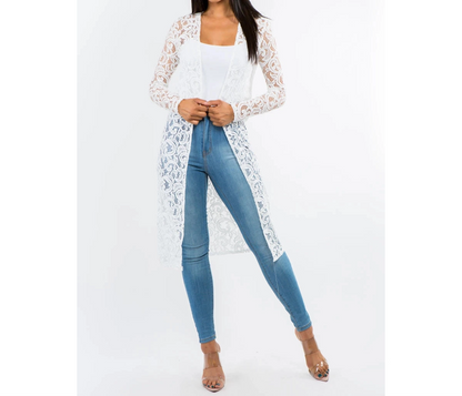 Long Sleeve Lace Cardigan