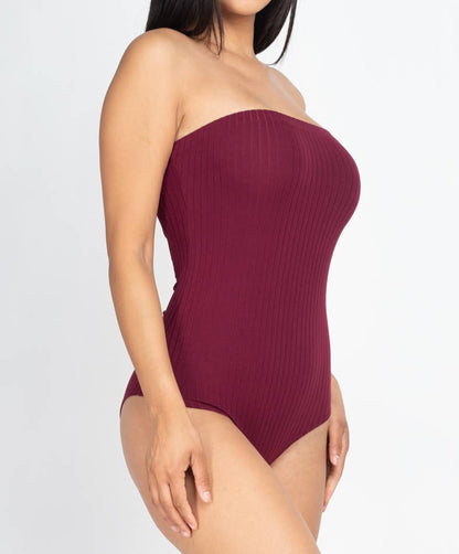 Tube Top Ribbed Bodysuit